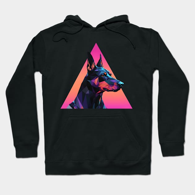 Synthwave Doberman Hoodie by NeonOverdrive